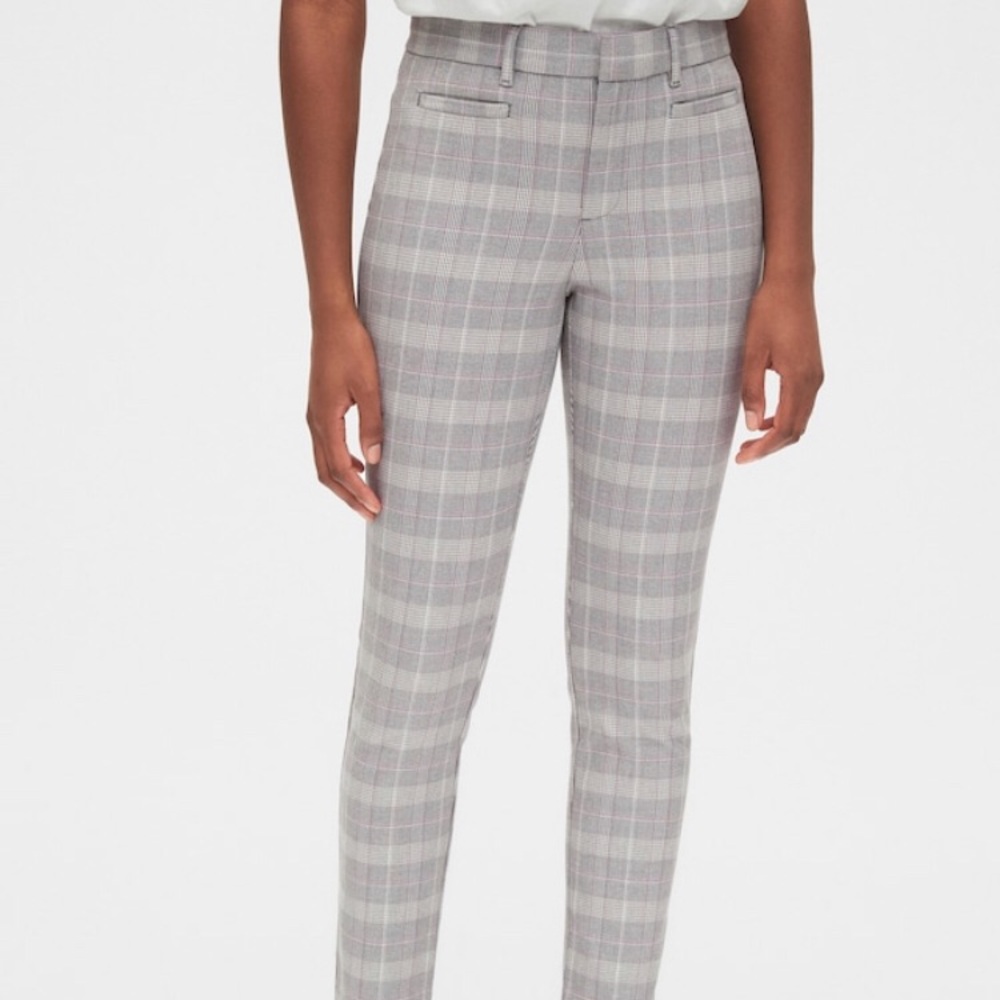 Gap skinny ankle plaid pants.